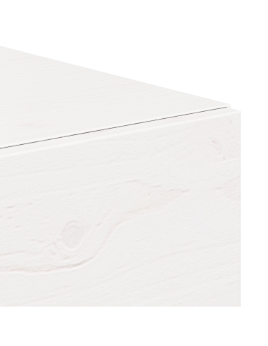 Comodino Bianco 42 x 32,5 x 40 cm Legno di pino massello