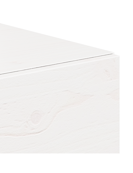 Comodino Bianco 42 x 32,5 x 40 cm Legno di pino massello