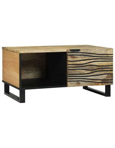 Tavolino da salotto Marrone e Nero 80 x 50 x 40 cm