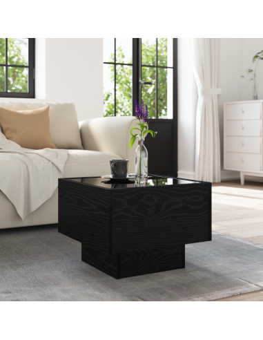 Tavolino da salotto Rovere nero 40 x 40 x 30 cm