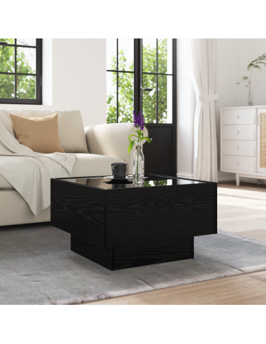 Tavolino da salotto Rovere nero 50 x 50 x 30 cm