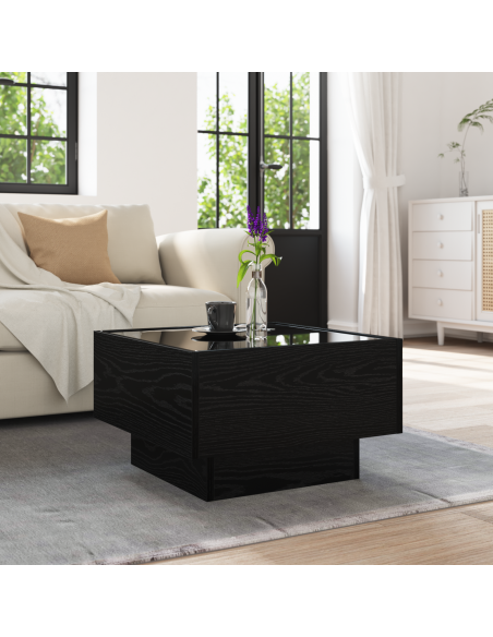 Tavolino da salotto Rovere nero 50 x 50 x 30 cm