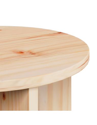 Tavolino da salotto 2 pcs Naturale Legno massello di pino