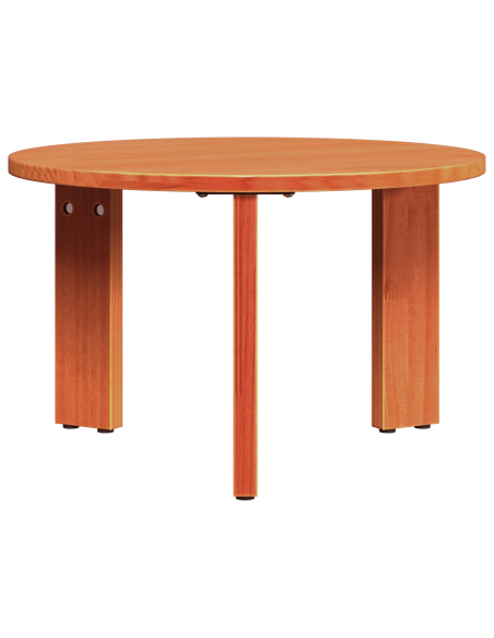 Tavolino da salotto 2 pcs Marrone cerato Legno massello di pino