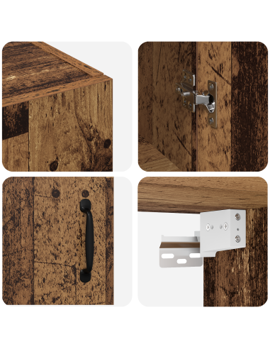 Armadietto a muro Legno vecchio 69,5 x 34 x 90 cm