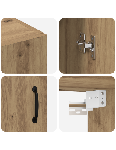 Armadietto a muro Rovere artigianale 69,5 x 34 x 90 cm