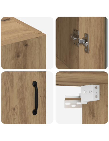 Mobiletto da parete appeso Marrone 69.5 x 34 x 90 cm