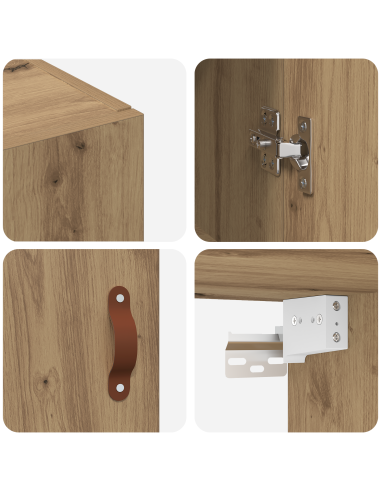 Armadietto a muro Rovere artigianale 69,5 x 34 x 90 cm