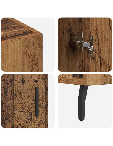 Credenza Legno vecchio 90 x 34 x 80 cm Legno multistrato