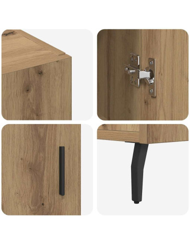 Credenza Rovere artigianale 90 x 34 x 80 cm Legno multistrato
