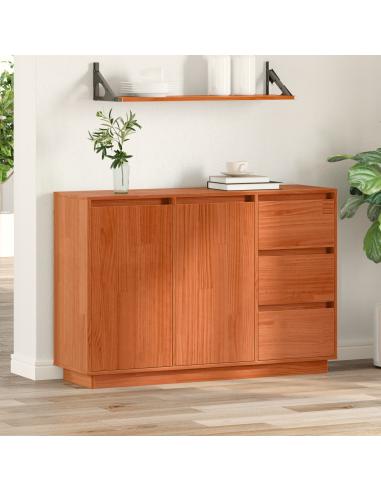 Credenza Rovere Marrone 111 x 34 x 75 cm Pino massello