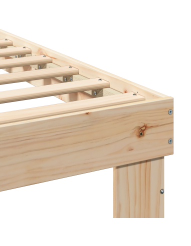 Struttura del letto Marrone 135 x 190 cm Pino massello