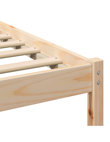Struttura del letto Marrone 200 x 200 cm Legno di pino massello