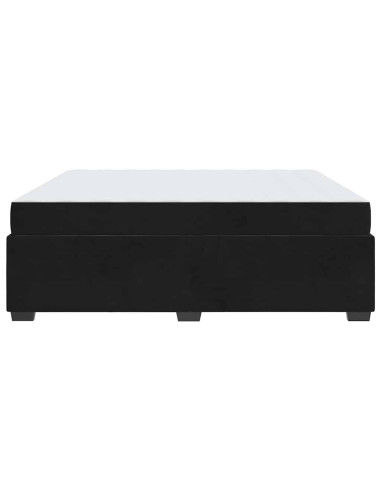 Struttura del letto con materasso Nero 180 x 200 cm Tessuto