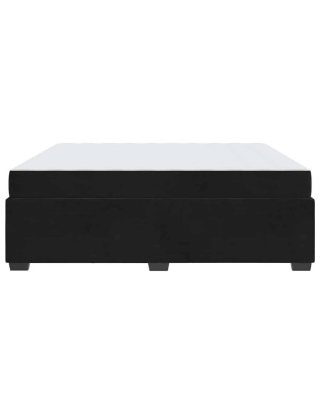 Struttura del letto con materasso Nero 180 x 200 cm Tessuto