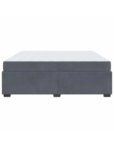 Struttura del letto Grigio scuro 200 x 200 cm Tessuto