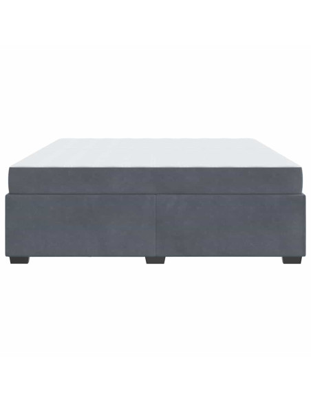 Struttura del letto Grigio scuro 200 x 200 cm Tessuto