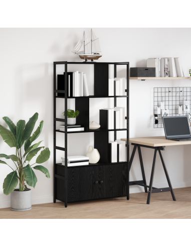 Libreria Rovere Nero 80 x 30 x 155,5 cm Legno multistrato