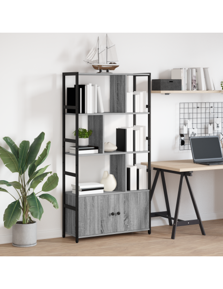 Libreria Grigio sonoma 80 x 30 x 155,5 cm Legno multistrato