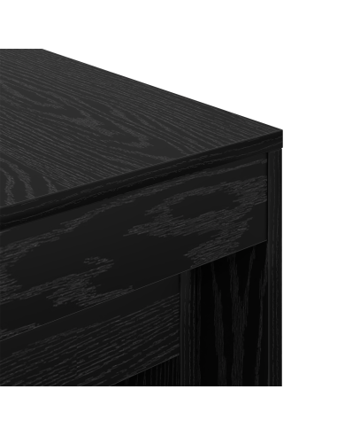 Tavolino da salotto 3 pcs Rovere Nero Legno multistrato