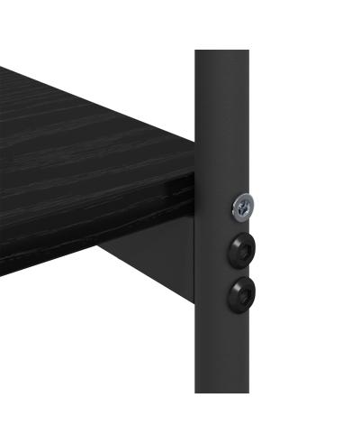 Tavolo consolle con lo scaffale Rovere Nero 101 x 35 x 80,5 cm