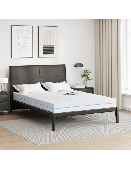 Materasso Bianco 160 x 200 cm Tessuto Jacquard