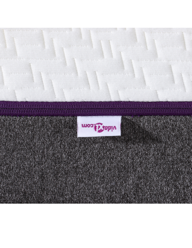 Materasso Bianco e Grigio 80 x 160 cm Tessuto Jacquard