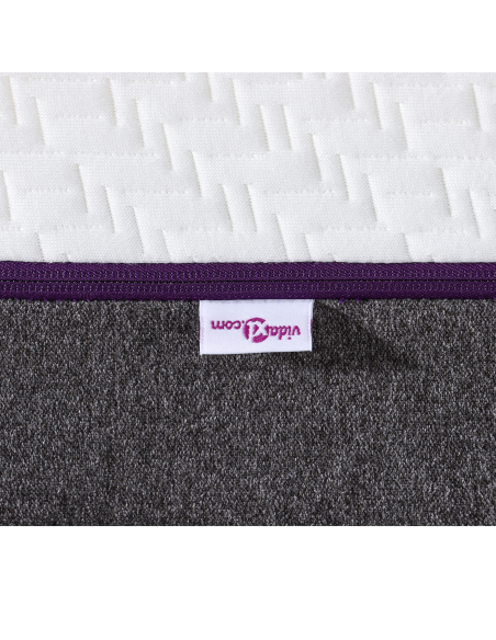 Materasso Bianco e Grigio 80 x 200 cm Tessuto Jacquard