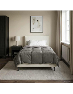 Piumone Completo Annuale Grigio chiaro 155 x 220 cm Microfibra