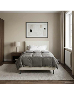 Piumone Completo Annuale Grigio chiaro 155 x 200 cm Microfibra