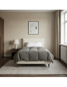 Piumone Completo Annuale Grigio chiaro 140 x 200 cm Microfibra