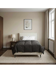 Piumone Completo Annuale Antracite 155 x 220 cm Microfibra