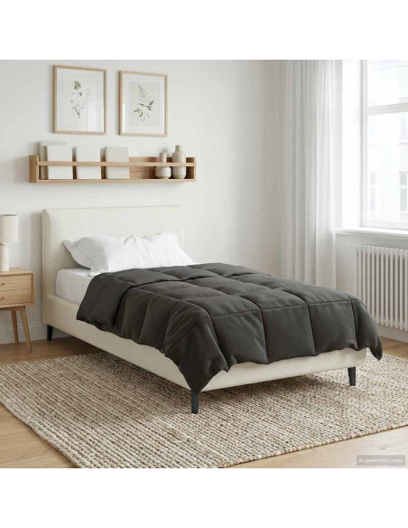 Piumone Completo Annuale Antracite 140 x 220 cm Microfibra