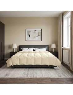 Duvet Estivo Trapuntato Crema 240 x 260 cm Microfibra