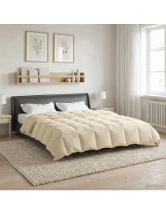 Duvet Estivo Trapuntato Crema 220 x 240 cm Microfibra