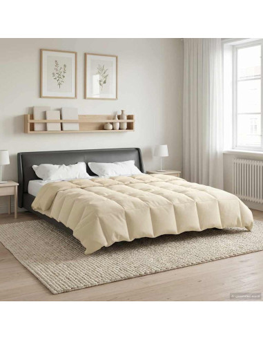 Duvet Estivo Trapuntato Crema 220 x 240 cm Microfibra