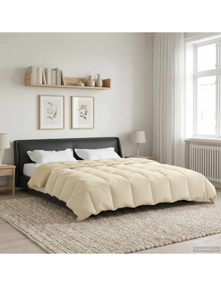 Duvet Estivo Trapuntato Crema 200 x 220 cm Microfibra