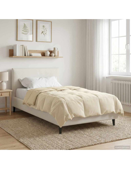 Duvet Estivo Trapuntato Crema 155 x 220 cm Microfibra
