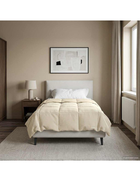 Duvet Estivo Trapuntato Crema 140 x 220 cm Microfibra