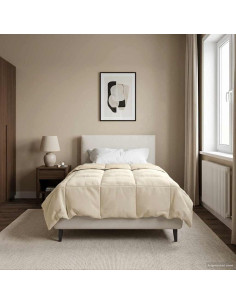 Duvet Estivo Trapuntato Crema 135 x 220 cm Microfibra