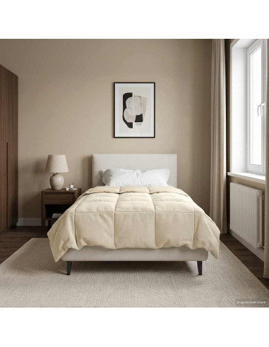 Duvet Estivo Trapuntato Crema 135 x 220 cm Microfibra