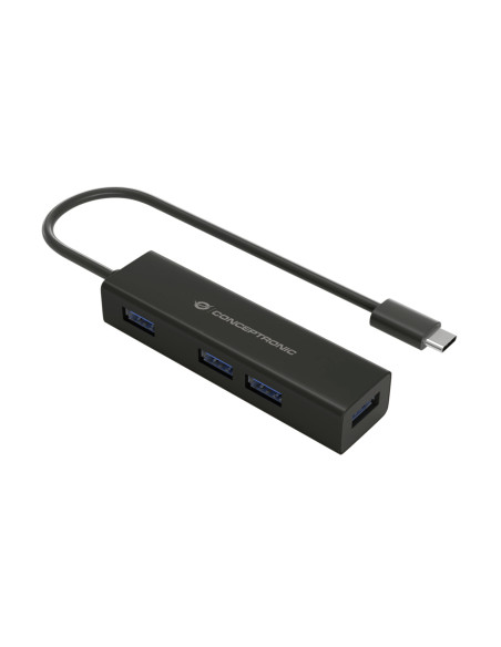 Conceptronic HUBBIES07B hub di interfaccia USB 3.2 Gen 1 (3.1 Gen 1) Type-C 5000 Mbit/s Nero