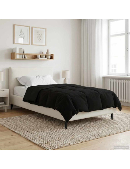 Piumone Completo Annuale Nero 140 x 220 cm Microfibra