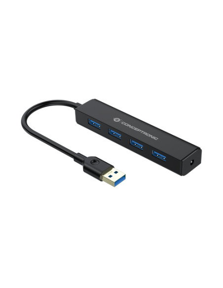 Conceptronic C4PUSB3 hub di interfaccia USB 3.2 Gen 1 (3.1 Gen 1) Type-A 5000 Mbit/s Nero