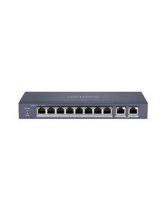 HIKVISION SWITCH 8P LAN 10/100M RJ45 POE+2P GIGABIT RJ45 HIKVISION DS-3E0310P-E/M 802.3AF/AT, POE PO