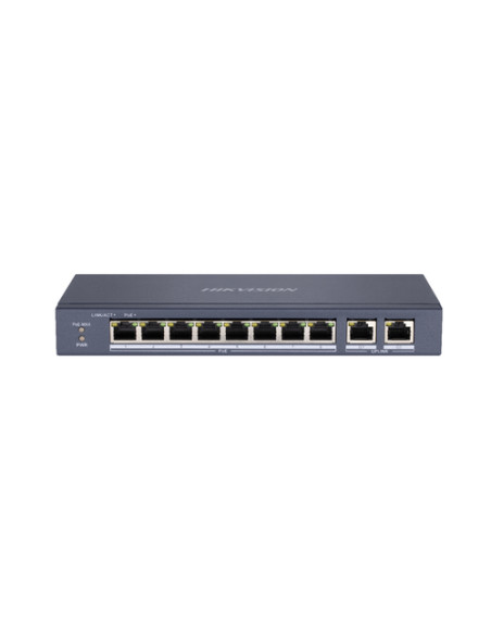 HIKVISION SWITCH 8P LAN 10/100M RJ45 POE+2P GIGABIT RJ45 HIKVISION DS-3E0310P-E/M 802.3AF/AT, POE PO