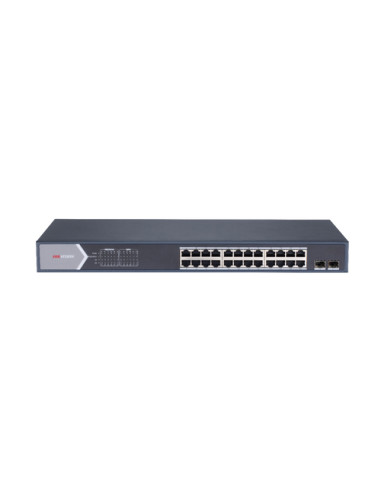 HIKVISION SWITCH 24 PORT GIGABIT UNMANAGED POE SWITCH 2 GIGABIT SFP UPLINK PORTS, 802.3AF/AT, POE PO