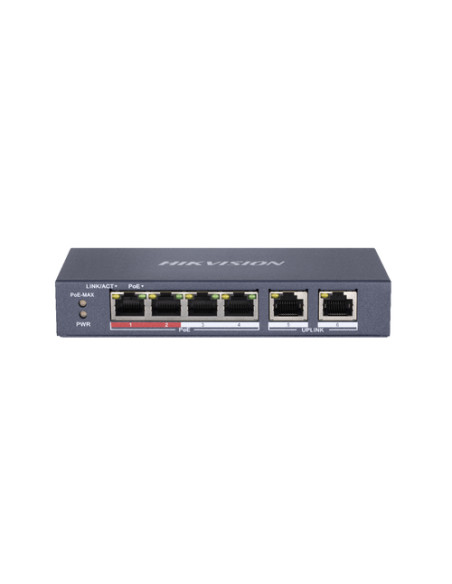 HIKVISION SWITCH 8 PORT GIGABIT UNMANAGED POE SWITCH 1 GIGABIT RJ45 UPLINK PORT, 1 GIGABIT SFP UPLIN