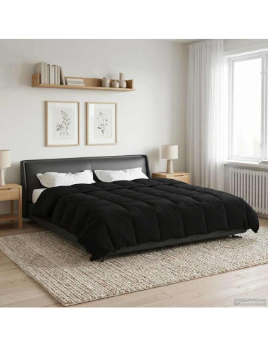 Piumone Completo Annuale Nero 200 x 220 cm Microfibra