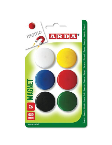 BLISTER 6 MAGNETI DIAMETRO 30 MM.